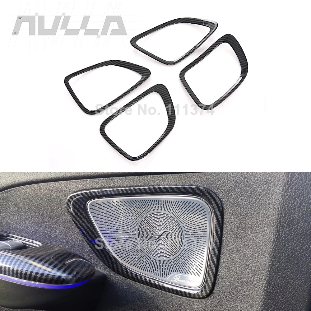 

Carbon For Mercedes-Benz C-Class W206 C260 2022 Car Interior Door Sound Speaker Protection Decor Frame Sticker Trim Accessories