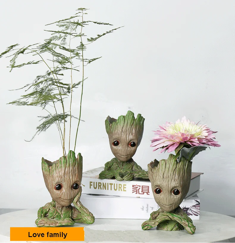 

Lovely Gift of Tree Man Desk Top Cartoon Decoration Grote Baby Pot Creative Succulent Planter Cute Pen Holder