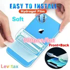 Мягкая Гидрогелевая пленка 100 шт.лот для iPhone 12 mini 11 Pro Max XS Max XR 8 7 6plus, мягкая защитная пленка для экрана, передняя и задняя пленка, без стекла