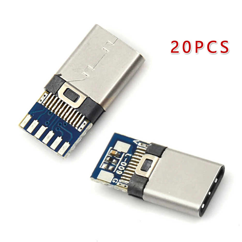 5 шт. USB 3 1 Тип C штекер DIY припоя кабель розетка прилагается ПК доска|Аксессуары для