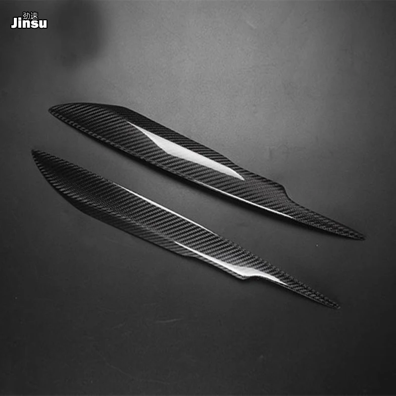 Автомобильный Стайлинг углеродное волокно гоночные фары накладки на брови