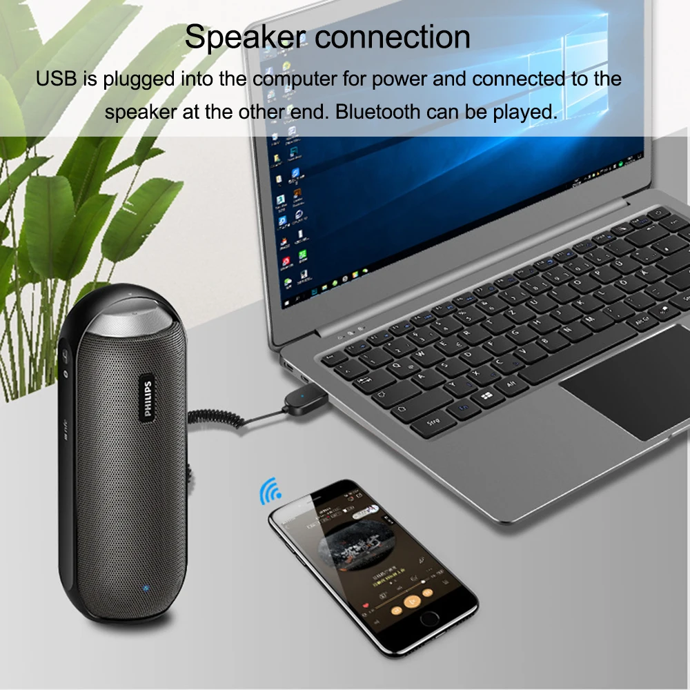 JINSERTA беспроводной USB кабель программный ключ автомобильный 3,5 мм разъем Aux Bluetooth аудио приемник адаптер динамик музыкальный передатчик
