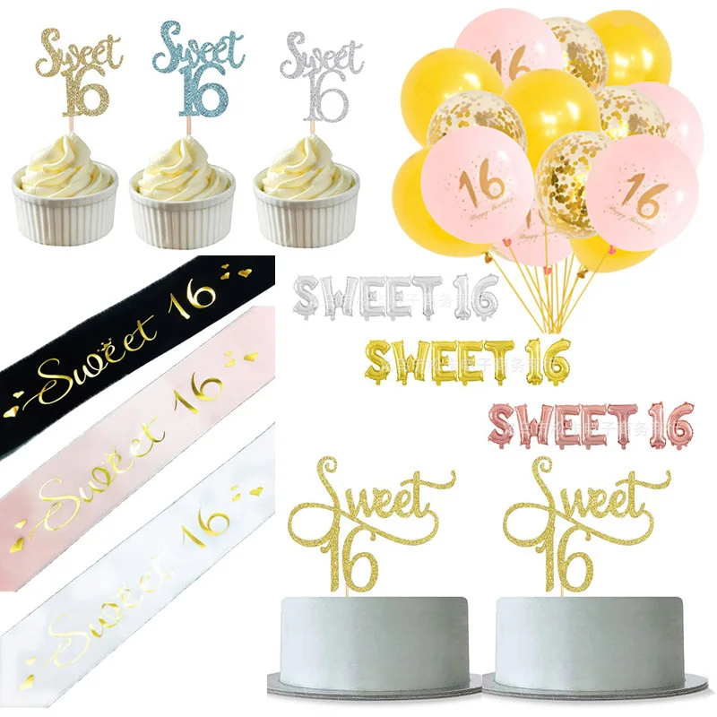 Украшение для вечеринки в честь Дня Рождения 16 дней рождения подарок взрослых и