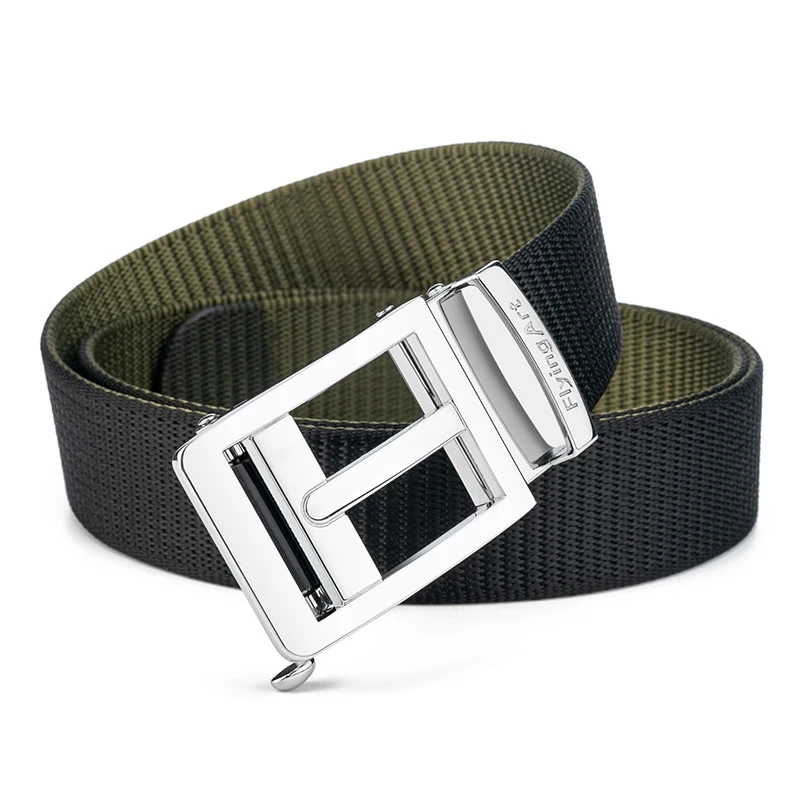 2021 NEW men's 34MM Toothless Automatic Buckle Belt Simple Fashion Quick Release Men's Metal Fip Top belt