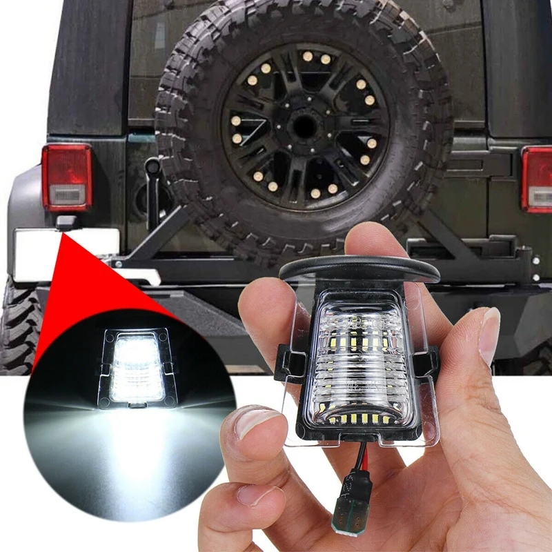 Для 07 18 Jeep Wrangler JK JKU SMD СВЕТОДИОДНЫЙ номерной таблички заднего бампера светильник
