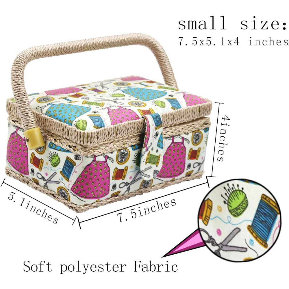 Корзина для шитья из цветной ткани корзина с иголкой набор Домашний Органайзер