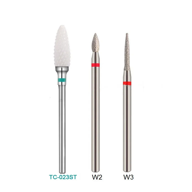 RIKONKA 3PCS Ceramic Milling Cutters For Manicure Nail Drill Bits Diamond Cutter Gel Polish Remover Tools | Красота и здоровье