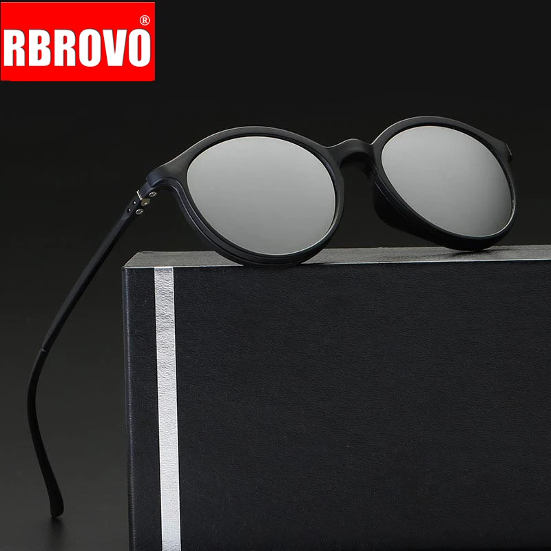 

RBROVO дизайнерские винтажные солнцезащитные очки для женщин и мужчин, круглые поляризационные солнцезащитные очки для женщин и женщин, UV400