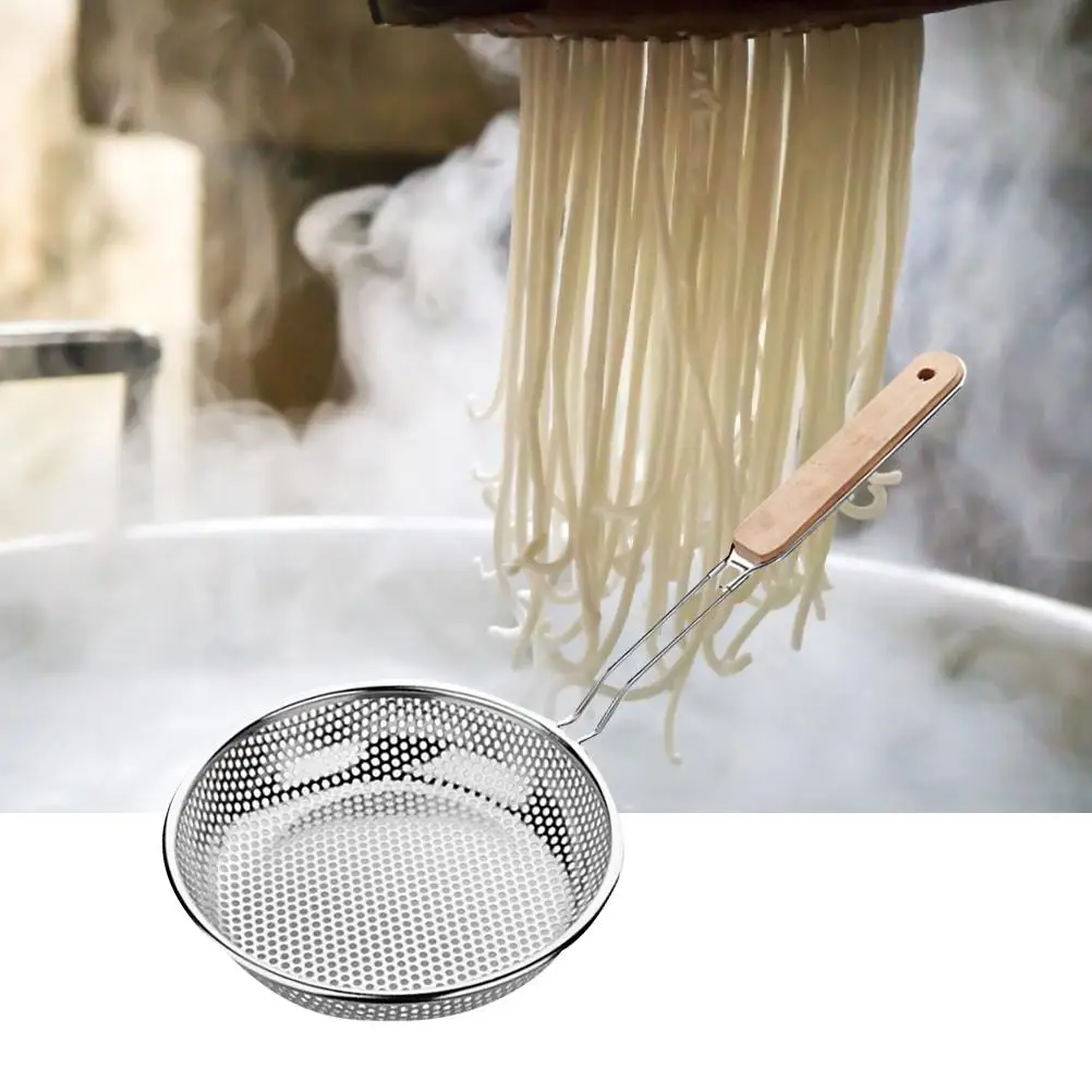 

Kitchen Strainer Stainless Steel Colander Filter Basket Filter Mesh Wire Filter with Non-slip Handle for Kitchen Accessories