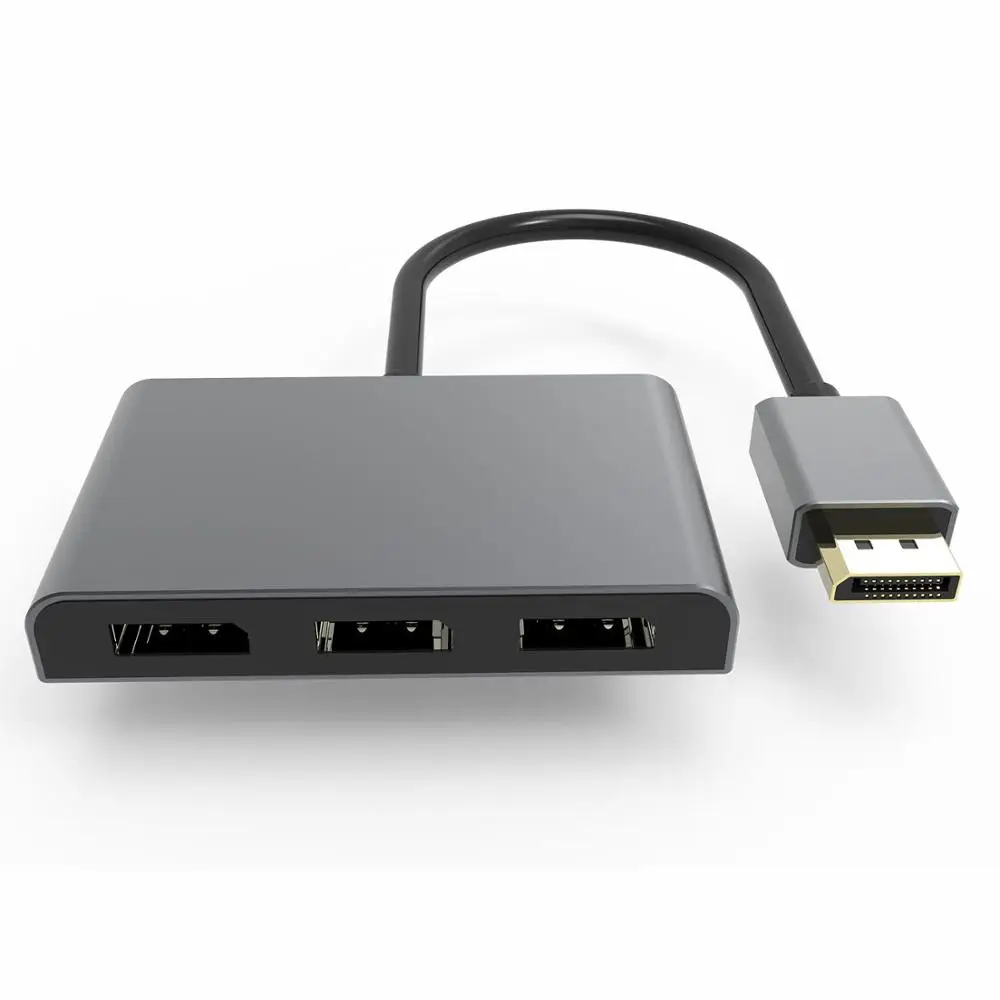 DisplayPort v1.4 to 3x MST концентратор с Micro Power 8K/4K @ 60Hz из алюминиевого сплава аудио и видео