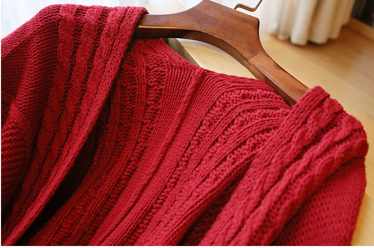 

Thick Cardigans For Women 2020 Oversize Fashion Shawl Batwing Sleeve Sweater Coat Fashion Winter Clothes Women B186