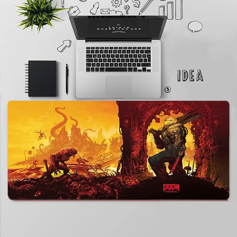 

FHNBLJ Top Quality DOOM Eternal Office Mice Gamer Soft Mouse Pad Free Shipping Large Mouse Pad Keyboards Mat