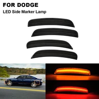 4pcs smoked lens car led side marker light for dodge charger 2015 2016 2017 2018 2019 front amberrear red