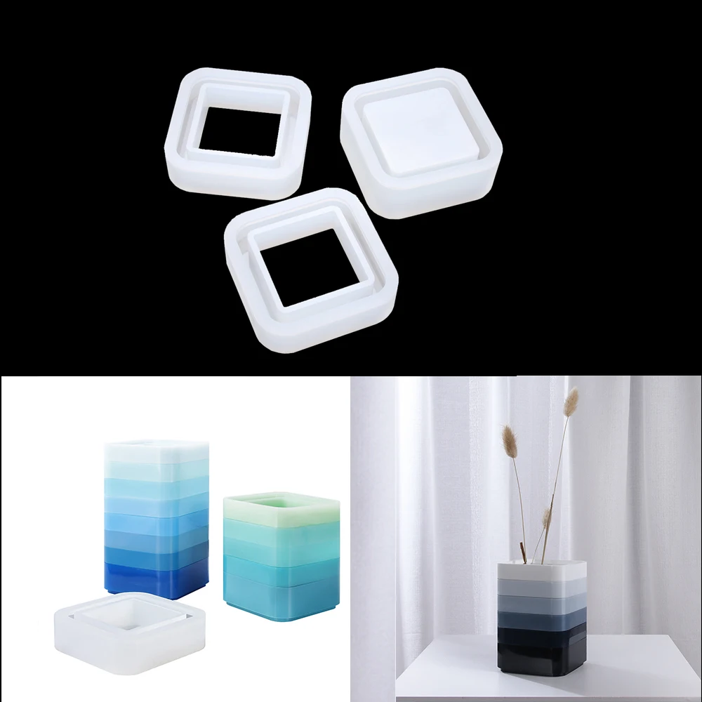 

Flower Pot Vase Silicone Mold for UV Resin Epoxy DIY Home Decorations Crafts