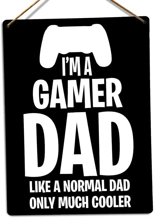 

PotteLove I'm A Gamer Dad Metal Wall Sign Plaque Art