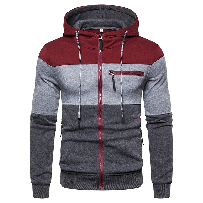 NEGIZBER мужские толстовки Модные Лоскутные облегающие худи Мужская одежда