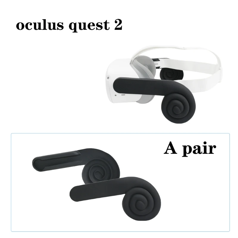 

VR Silicone Ear Muffs For -Oculus Quest 2 VR Headset Enhancing Sound Solution null