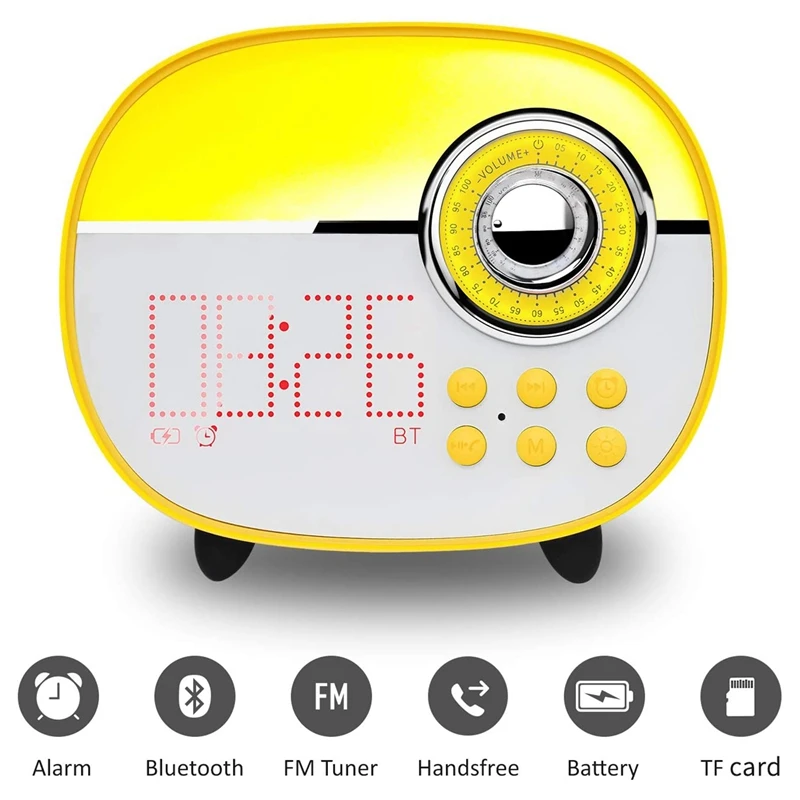 

Hot Selling 2021 Wake up Light, Colorful Night Lamp, LED Alarm Clock with Bluetooth and FM Radio, for Girls, Baby, Kids Room