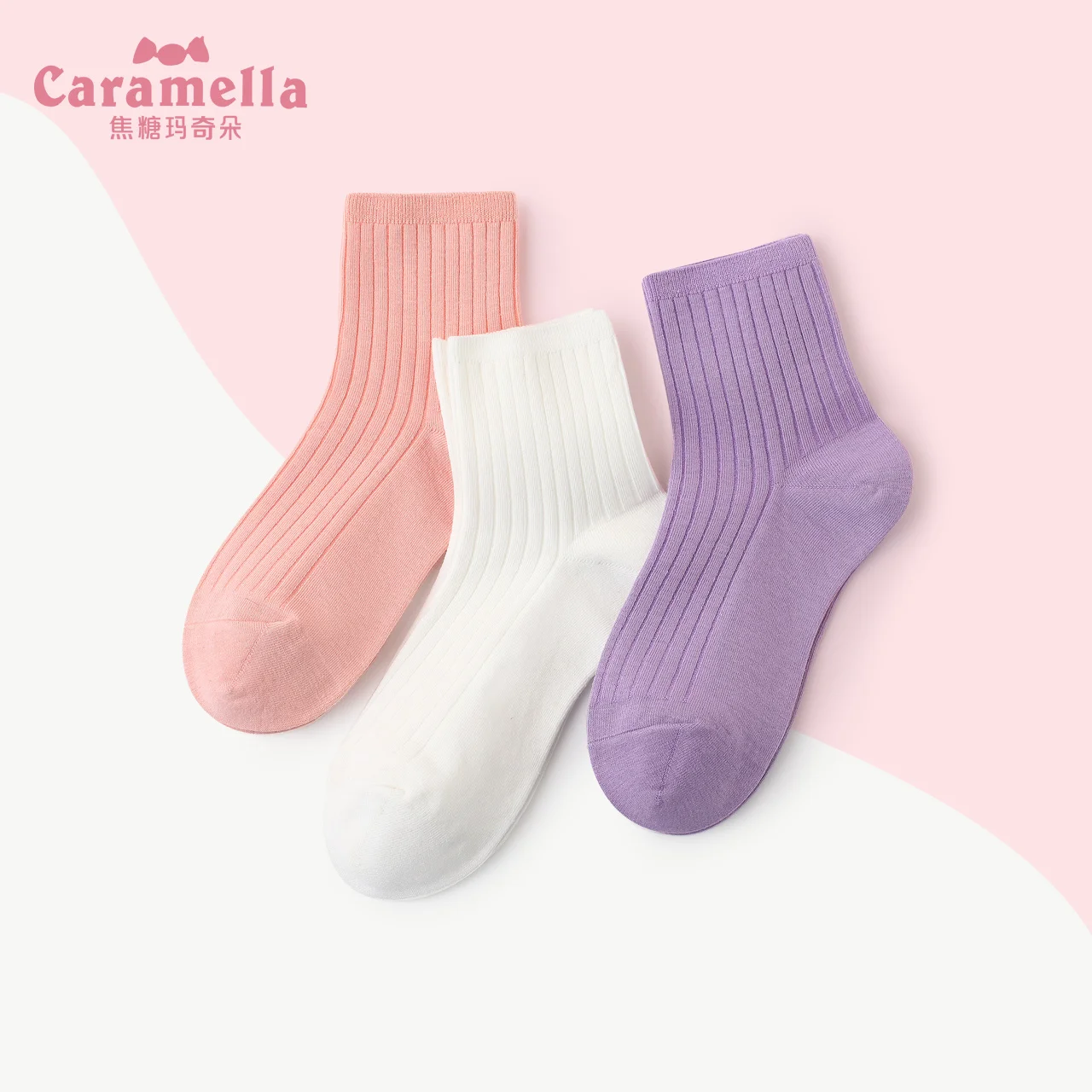 Caramella носки для женщин Ins Мода Сезон весна осень Тонкие ботинки до середины икры