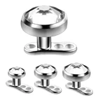 10 шт.лот G23 титановый дермальный пирсинг, Хрустальный дермальный верх и основа, скрыть кожу, поверхность водолаза, микродермальный пирсинг, сексуальные украшения