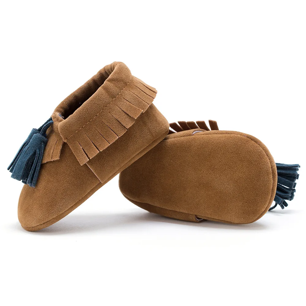 

Clearance 2020 winter Suede Leather Newborn Baby Boy Girl Moccasins Soft Sole Fringe Shoes Non-slip Footwear Crib Shoes