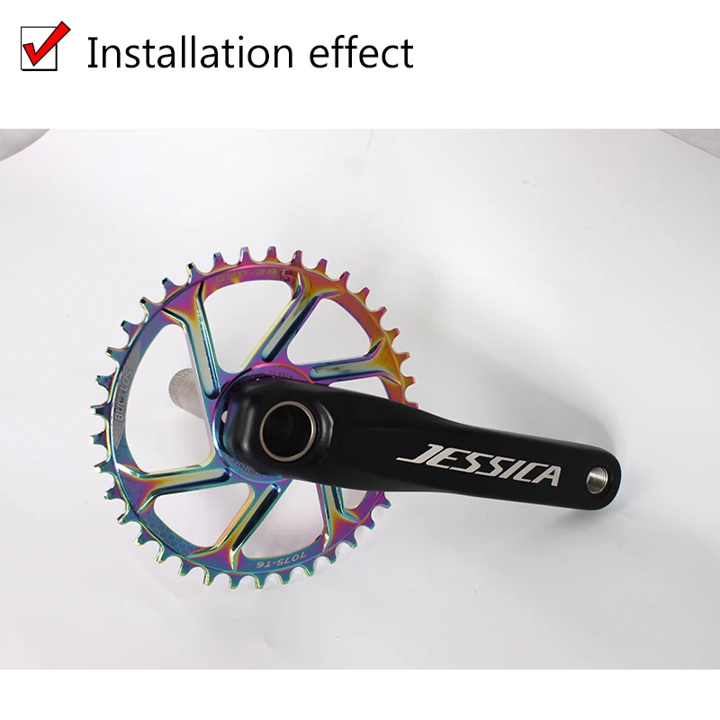 Звездочка для горного велосипеда GXP MTB радужная смещенная 3 мм узкая широкая