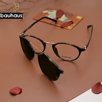 X3184 Ultem Vintage Round Eyeglasses Women Men Polarized Sunglasses Magnetic Clip Glasses Optical Computer