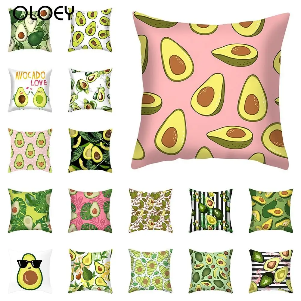 Скандинавский чехол для подушки из полиэстера с принтом тропических фруктов и