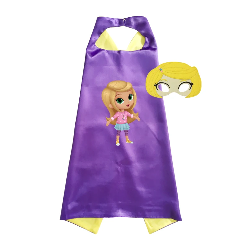 Shimmer and Shine Costume Cape with mask Girls Costume Halloween Costumes Anime Cosplay for Birthday Party