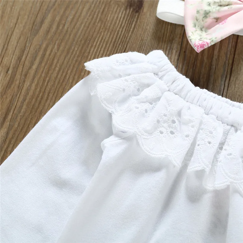 Vestido infantil/Одежда для новорожденных девочек, пальто, футболка Топы+ штаны с цветочным принтом, леггинсы, комплект одежды, roupa de bebe terno J6