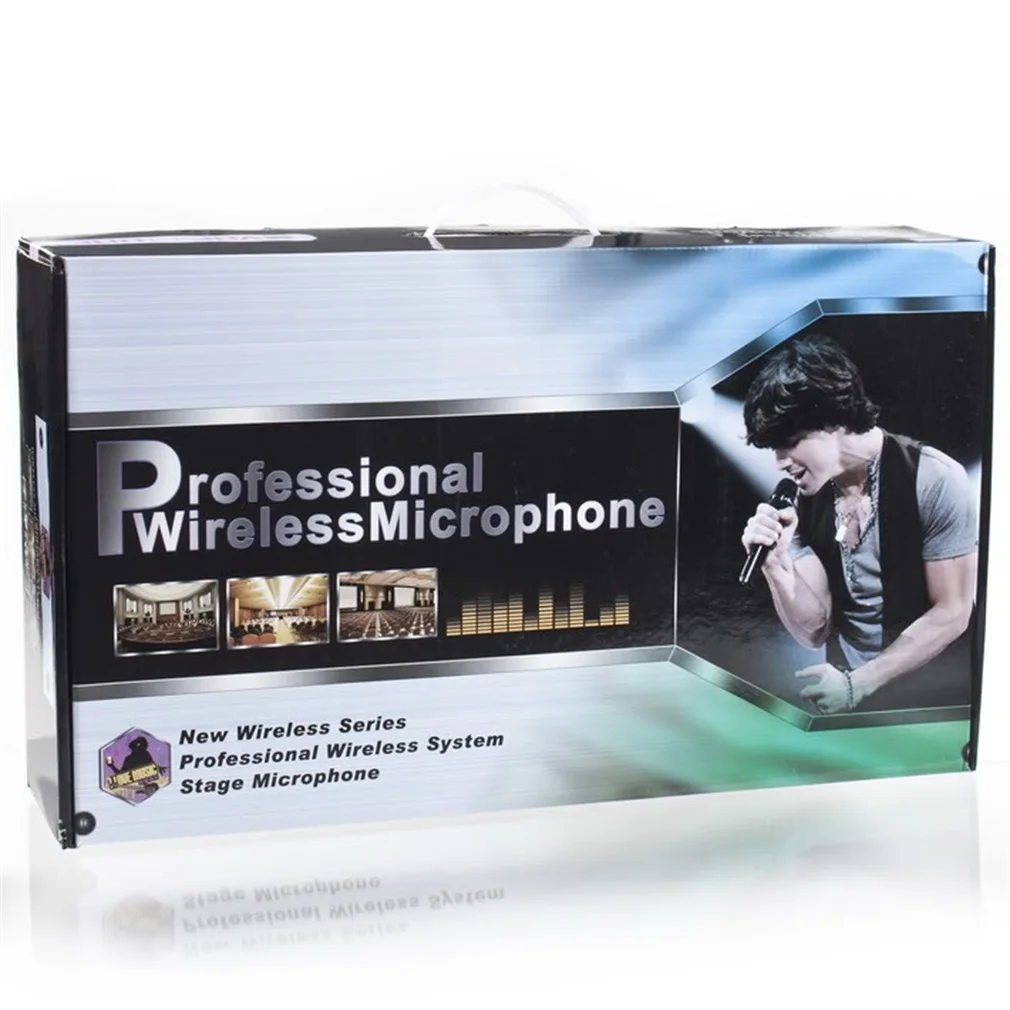 

2 Wireless Handheld SF-870 Microphone Great + Reviever Dual Signal Indicators Exquisitely Designed Durable Gorgeous