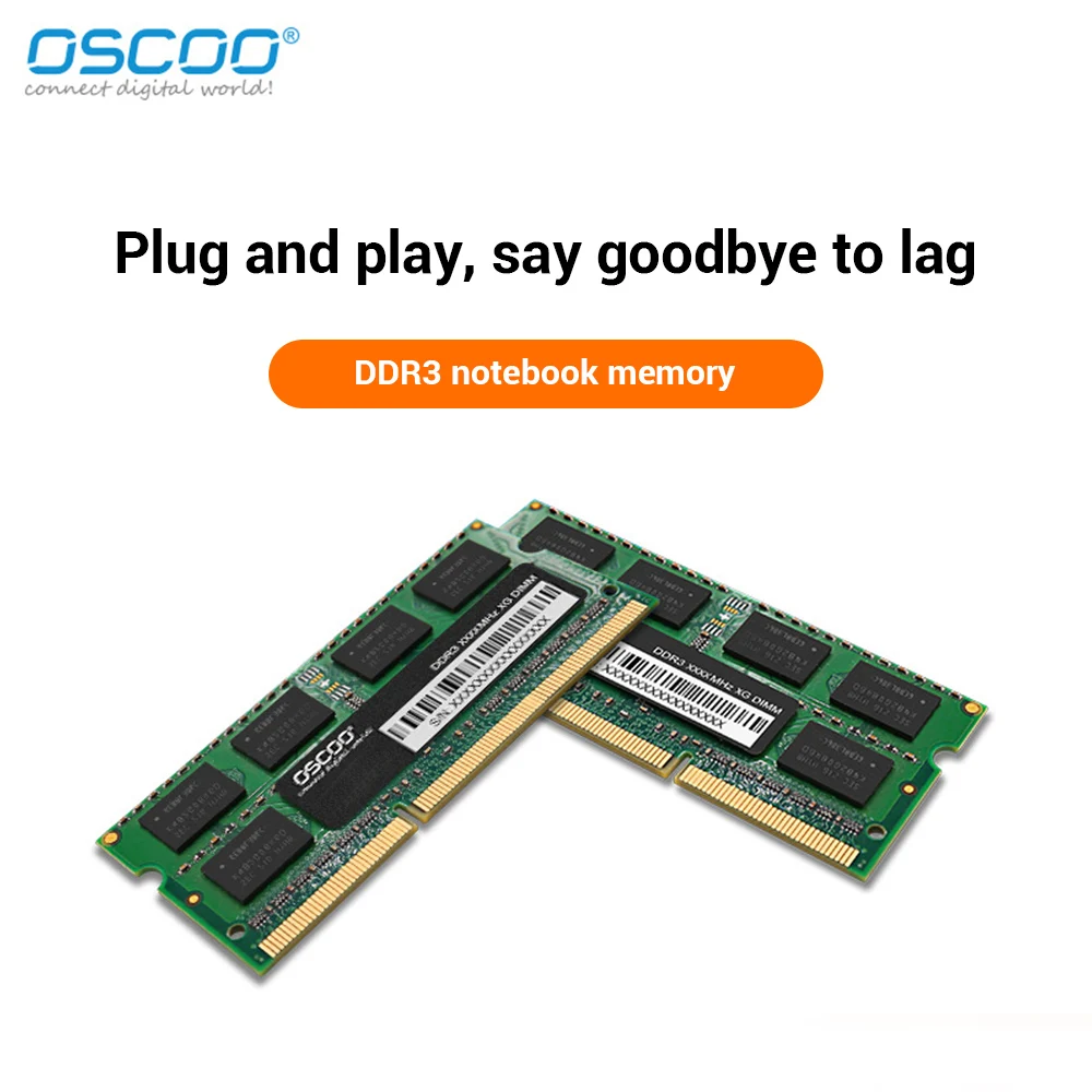 

OSCOO DDR3 RAM 2GB/4GB/8GB 1600MHz SODIMM Memory 204Pin Laptop Motherboards Memory Bar for Notebook Computer Office
