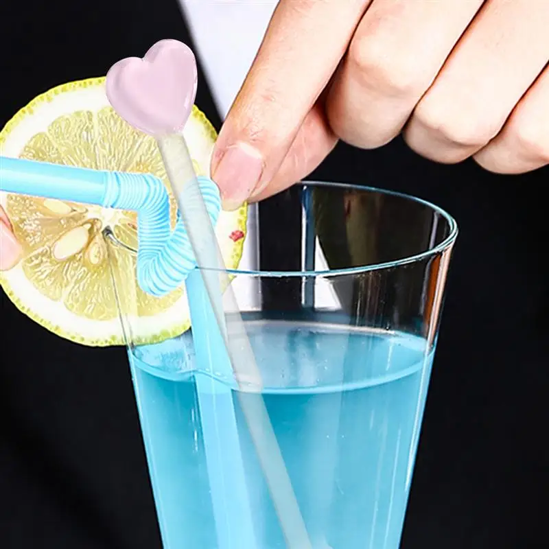 5 шт. разные цвета прозрачный Стекло коктейль смеситель Stick Творческий палочка