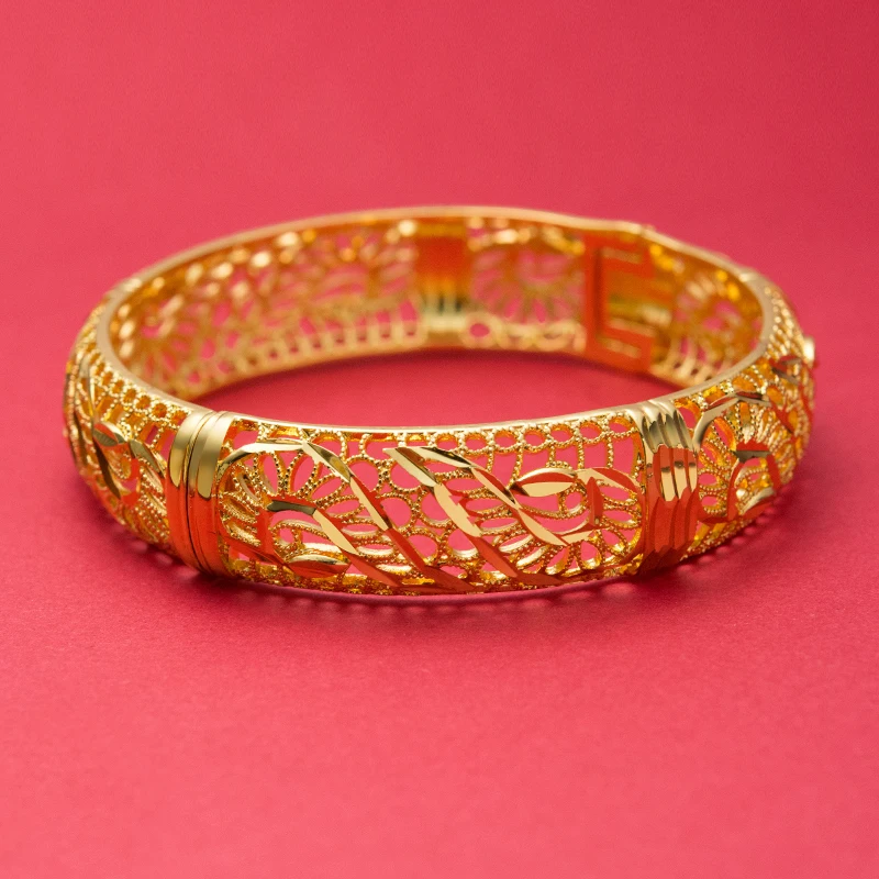 1 шт. 24 К браслеты для девочек Дубай золото турецкий Египетский Алжир индийский