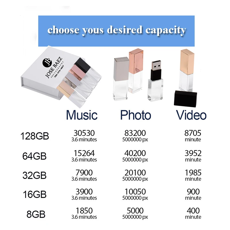 JASTER, новинка, розовое золото, кристалл, золото, usb с коробкой, usb 2,0, флеш-карта памяти, флеш-накопитель, Пользовательский логотип(более 10 штук, бесплатный логотип), U диск