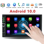 7-дюймовый автомобильный мультимедийный видеоплеер, Android 10,0, 2 Din, автомобильная стереосистема, GPS-навигация, Bluetooth, WIFI, Mirrorlink MP5