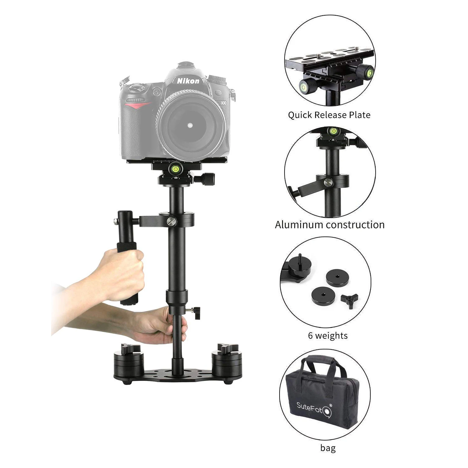S40 Steadycam масштабируемый Ручной Стабилизатор из углеродного волокна Steadicam для Canon