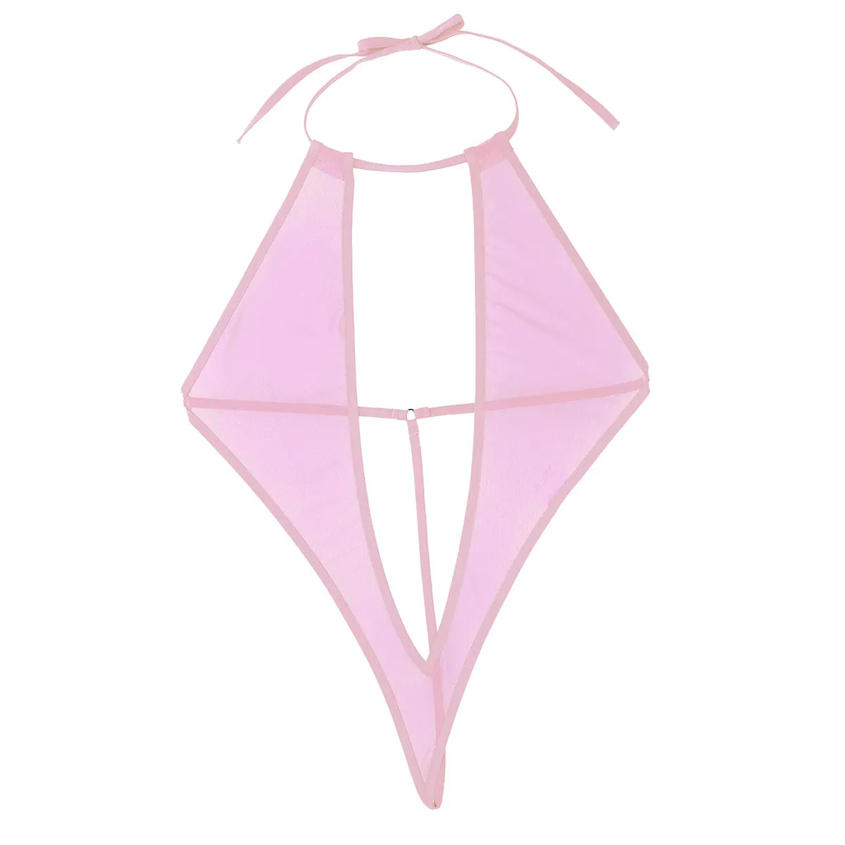 TiaoBug женский сексуальный купальник цельный прозрачный сетчатый Глубокий V