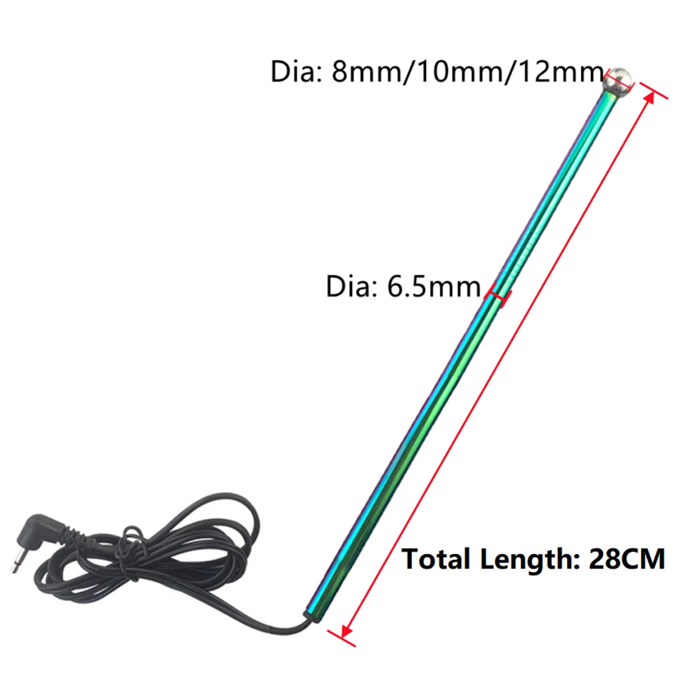 Электрический шок биполярный Радужный мужской металлический уретрный бисер