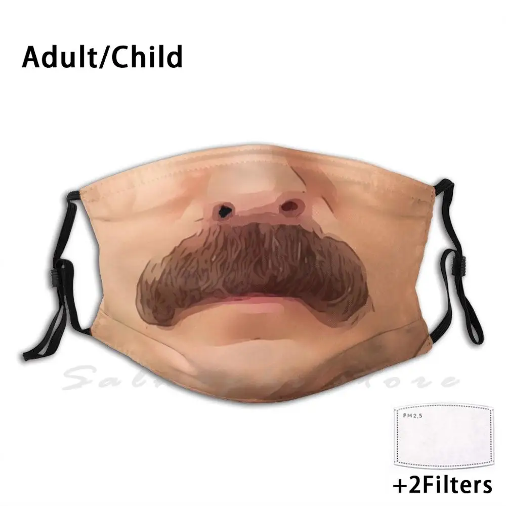 Маска на лицо Swanson Ron Ника предложмана парки отдыха и Pawnee Индиана свободно усы |