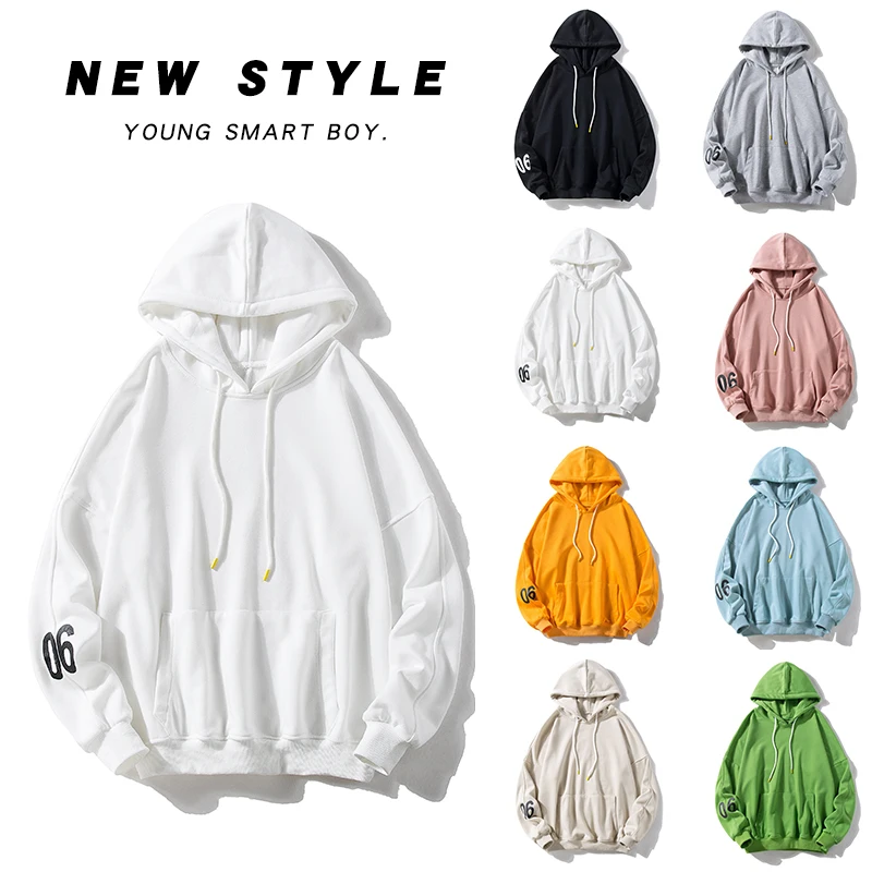 

KOLMAKOV в стиле «хип-хоп» свободные Для мужчин; Толстовка с капюшоном; Однотонные 06 толстовки для влюбленных пар пуловер, Свитшот пальто с капю...