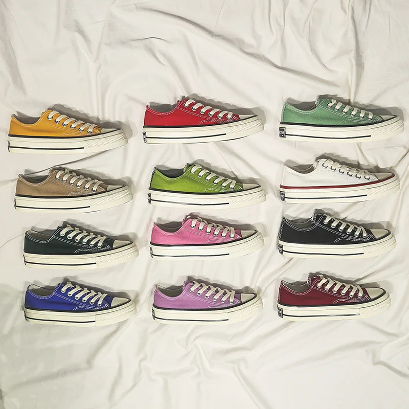 Классические парусиновые туфли в стиле ретро для студентов повседневные