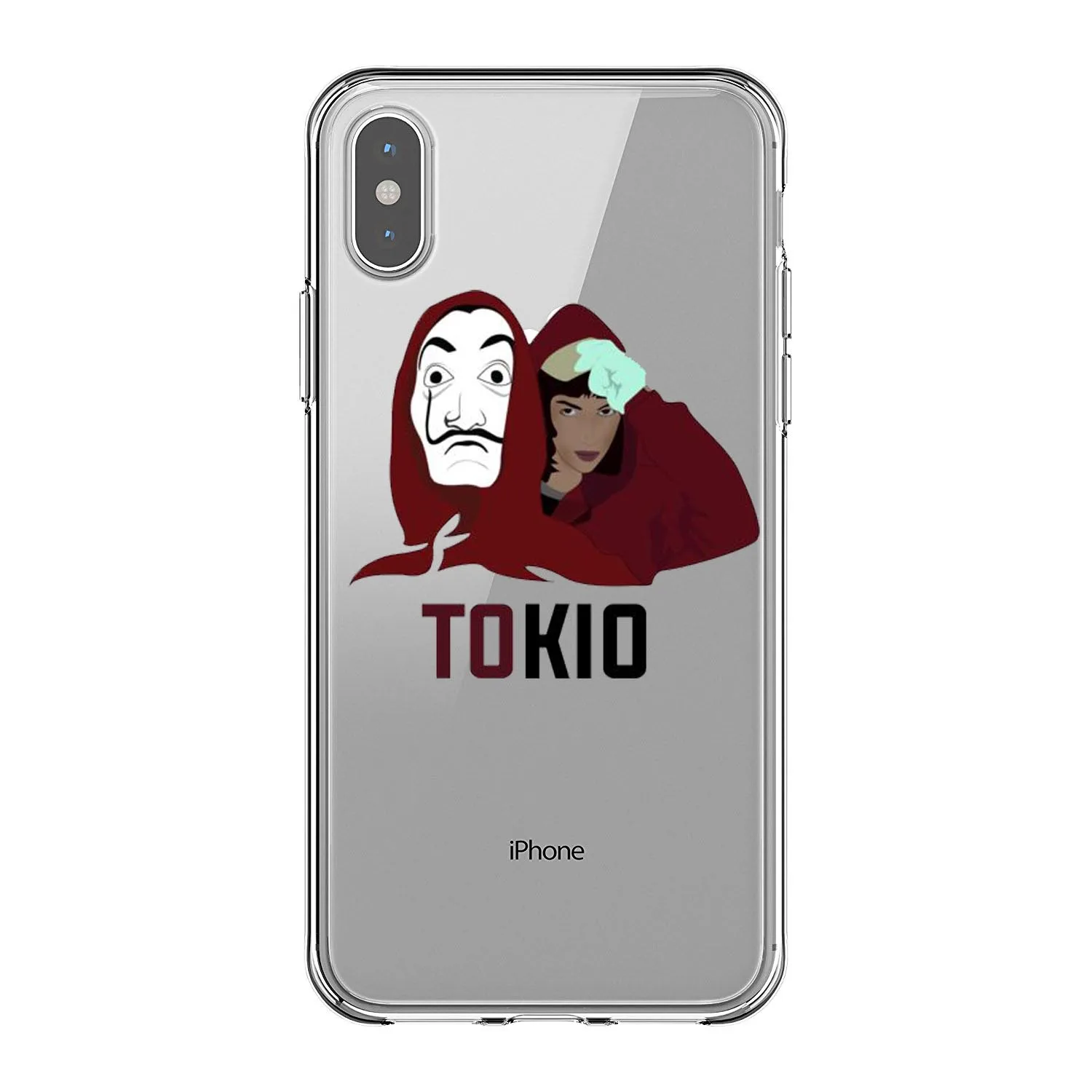 Испанский ТВ серии La Каса де papel Мягкий Силиконовый ТПУ чехол для телефона iPhone 11 Pro MAX 5s se 6 6s Plus 7 8 Plus X XR XS MAX - Цвет: TPU