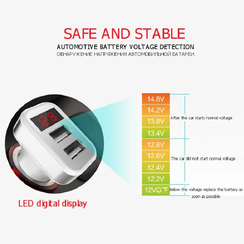 Автомобильное зарядное устройство ESVNE 5V 2.1A с двумя USB для iPhone 6 7 8 X Samsung Xiaomi Redmi