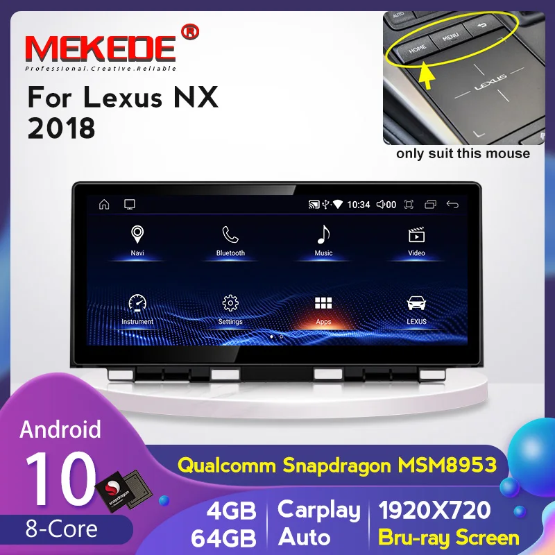 10 25 IPS экран Android 8 core автомобильный Радио DVD плеер для Lexus NX 200 300 2018 GPS навигации