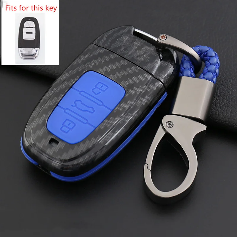 Силиконовый чехол из углеродного волокна с Дистанционным Ключом для Брелока Для