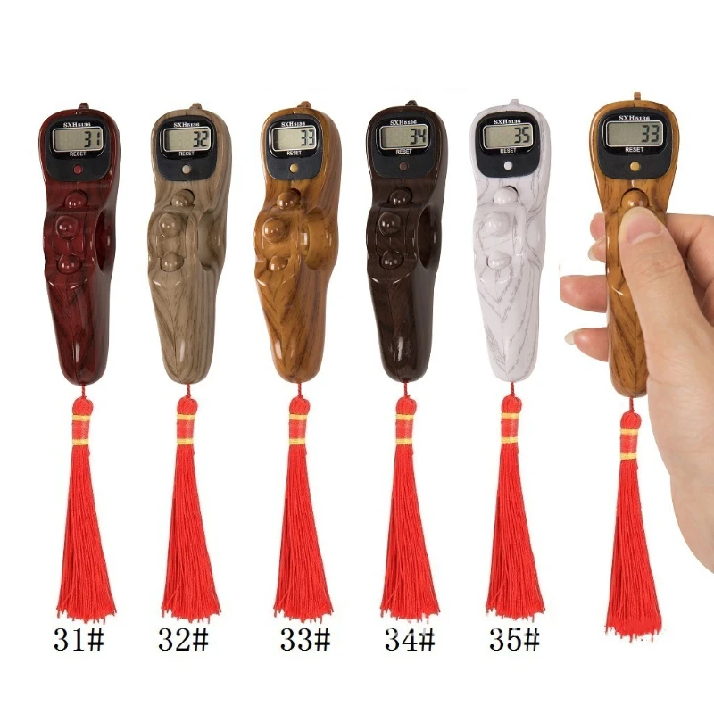 Портативный Ручной цифровой счетчик бусин с подсветкой ручной сброс пальцев