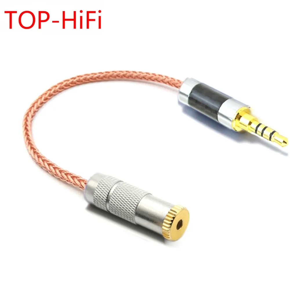 

TOP-HiFi Single Crystal Copper 3.5mm TRRS Balanced Male to 2.5mm TRRS Balanced Female Audio Adapter Cable 2.5mm to 3.5mm
