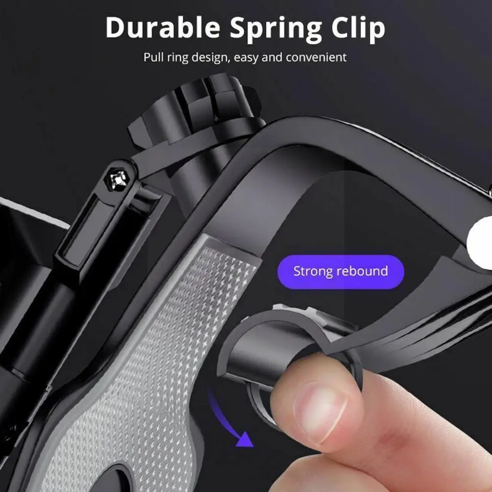 

Car Multi-function Portable Mobile Phone Holder 360 Vanity Mirror Dashboard Holder Degree Visor Phone Sun Installation Car R8U6