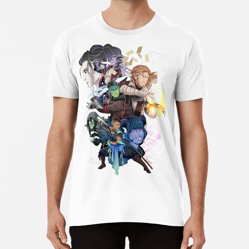 Футболка с изображением могучего неина caleb nott fjord jester yasha критическая роль dnd beau